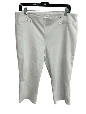 89th + Madison XL White Capri Pants Rayon Blend Minimalist Clean Girl